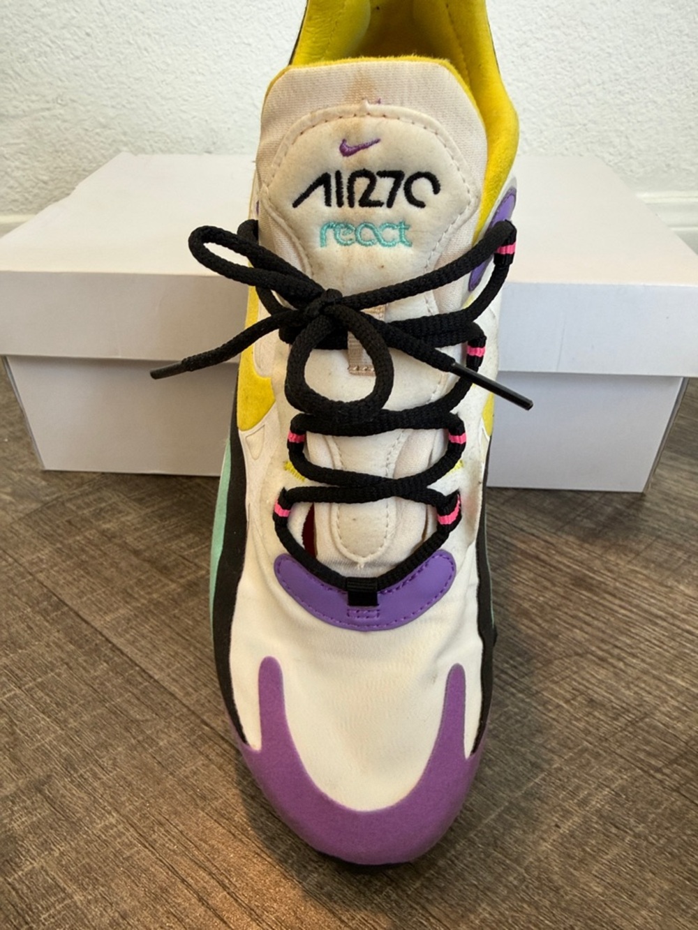 Nike White Air Max 270 React Shoe Box - Picture 3 of 8